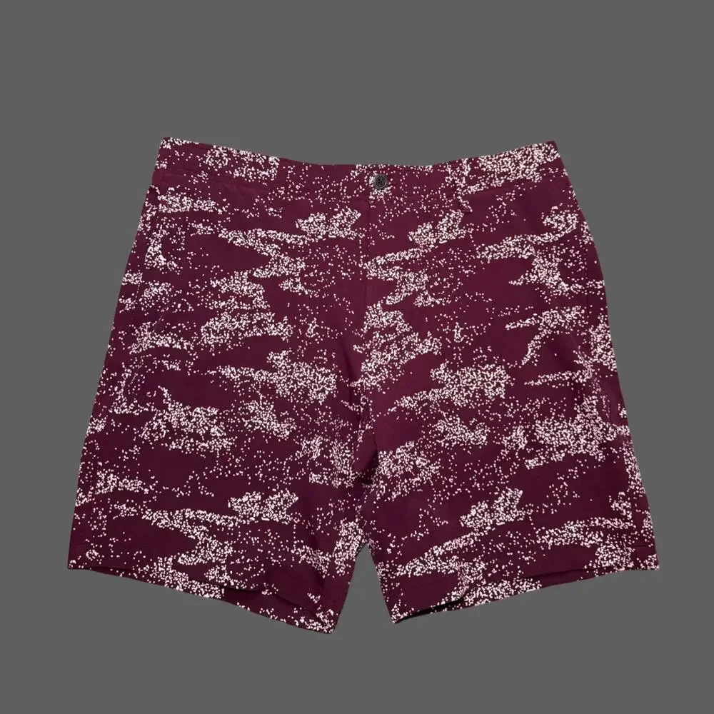 Under Armour UA Golf Printed Shorts Burgundy 36 NWT